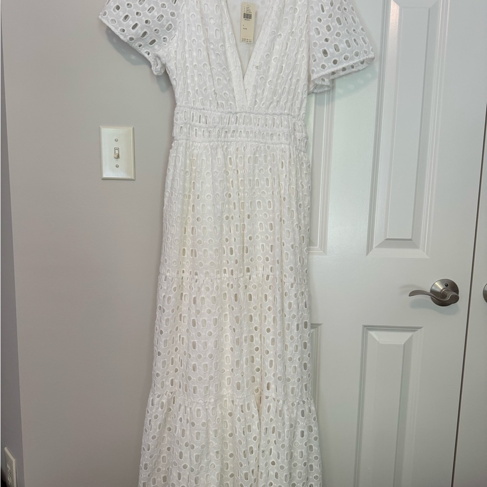 Anthropologie White Maxi Dress